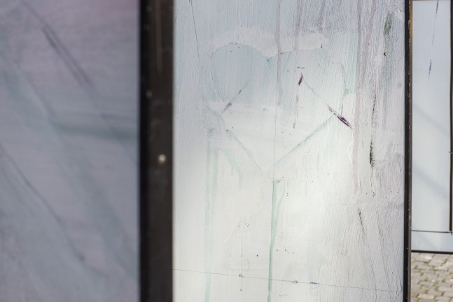 Installation view, Valentin Carron, From A to Bex, TABLEAU, Bahnhof Stadelhofen, Zurich, 2025