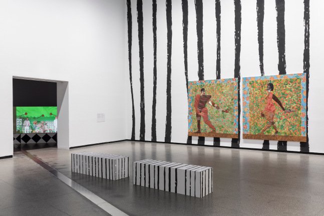 Installation view, Tschabalala Self, Skin Tight, Australian Centre for Contemporary Art, Melbourne, 2025