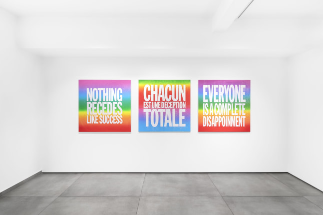 Installation view, Merci! John Giorno, Almine Rech, Paris, 2025