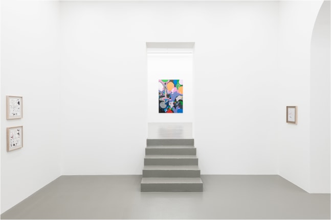 installation view of paintings and drawings by Michael Williams