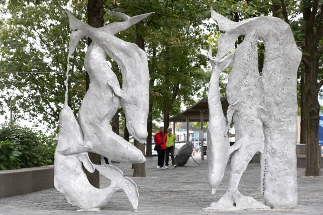 Installation view, Jean-Marie Appriou, Whale Song, Central Wharf, Boston, 2024