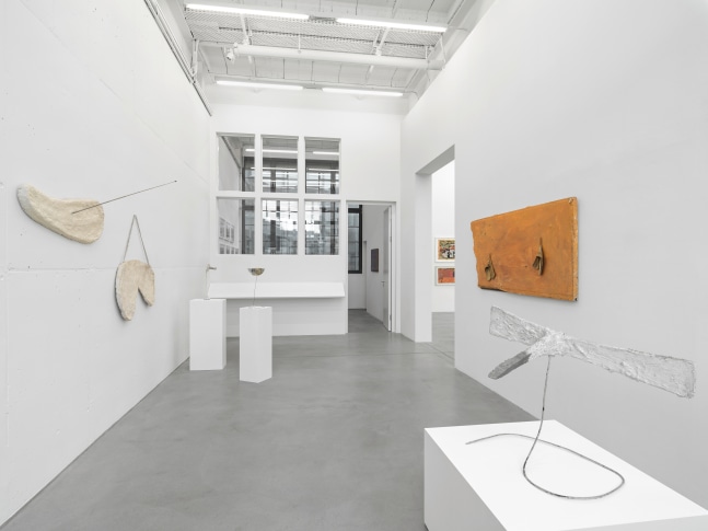 Installation view, Franz West, Die fr&amp;uuml;hen Werke / Early Works, Galerie Eva Presenhuber, Maag Areal, Zurich, 2025