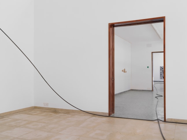 Installation view of sculptures by Valentin Carron