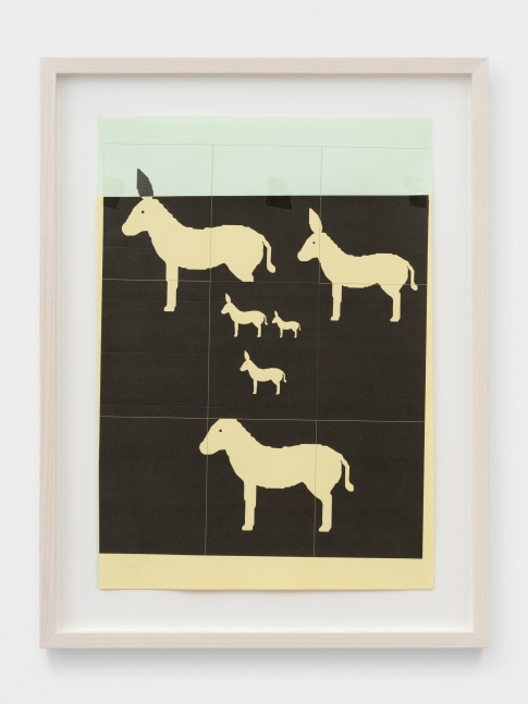 A SIMPLE FRIEND (23)
2020
Photocopy on colored paper, transparent tape
Sheet 29.5 x 21 cm / 11 3/4 x 8 1/4 inches
Frame 37 x 28 x 3 cm / 14 1/2 x 11 x 1 1/8 inches
CARRO47533