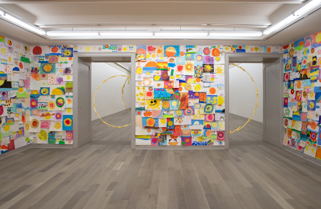 Installation view of works by Ugo Rondinone