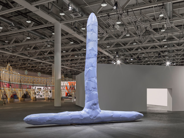 Installation view, Franz West, Verkehrtes T, Galerie Eva Presenhuber, Art Basel Unlimited, Basel, 2025