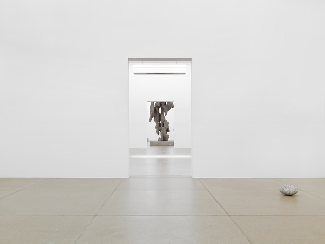 Installation view of sculptures by Ugo Rondinone