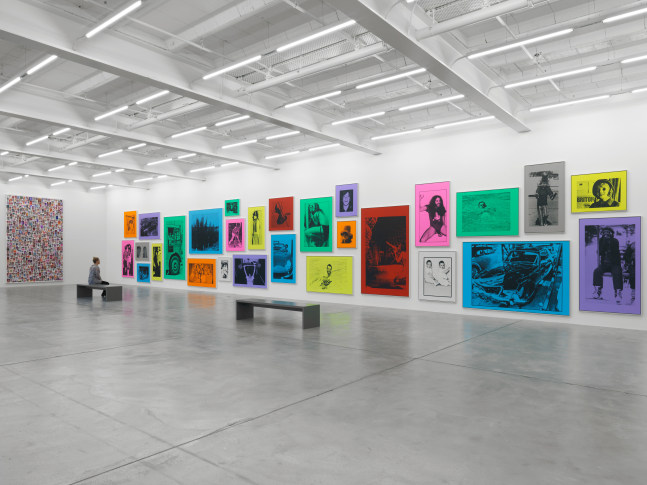 Installation view of Steven Shearer printed works exhibition
