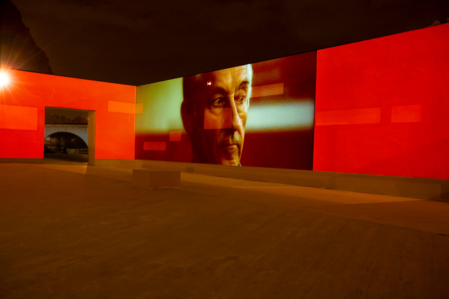 Installation view of living art installation by Doug Aitken