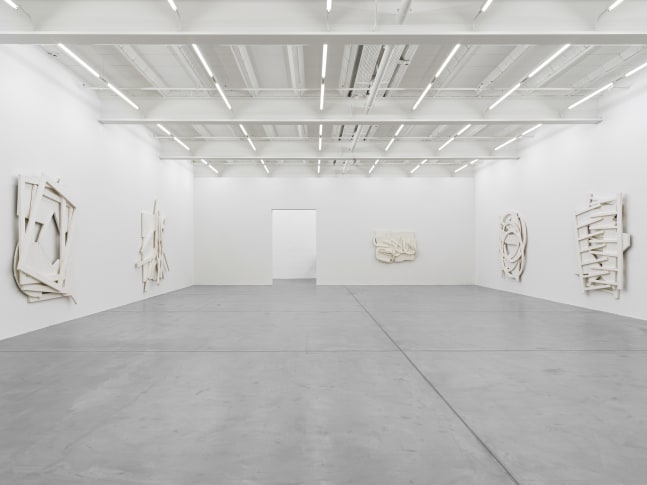 Installation view of Wyatt Kahn wall reliefs