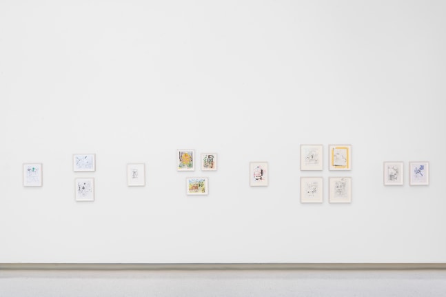 Installation view of paintings by Michael Williams