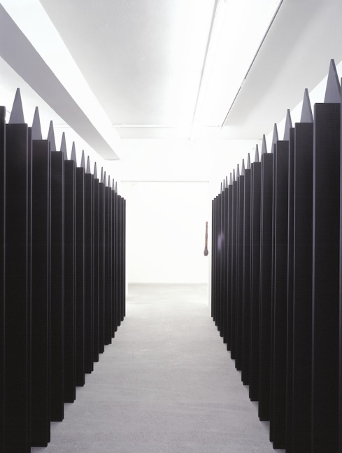 Installation view of Valentin Carron sculpture exhibition