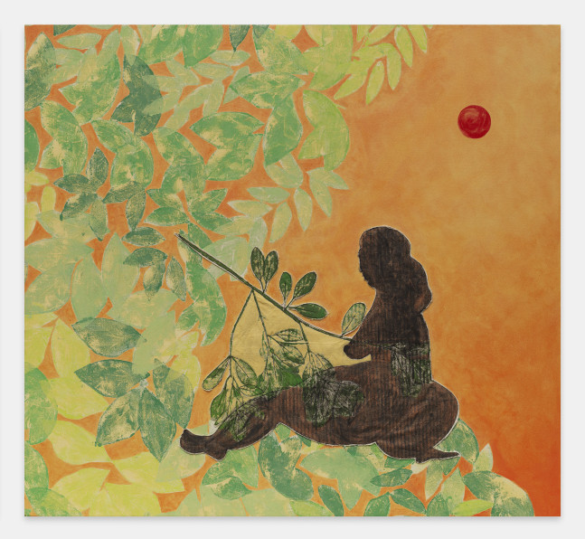 Study of Odalisque in Landscape

2025

Painted canvas, thread, acrylic paint and oil paint on canvas

112 x 122 cm / 44 x 48 in

&amp;copy; Tschabalala Self