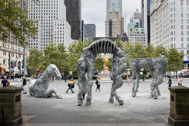 Installation view of sculptures by Jean-Marie Appriou