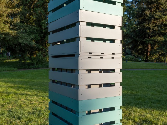 Installation view of sculpture by Valentin Carron