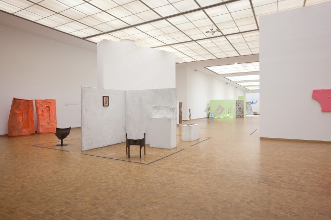 Installation view of works by Franz West