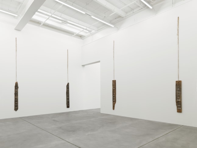 Installation view of Ugo Rondinone sculpture and installation exhibition