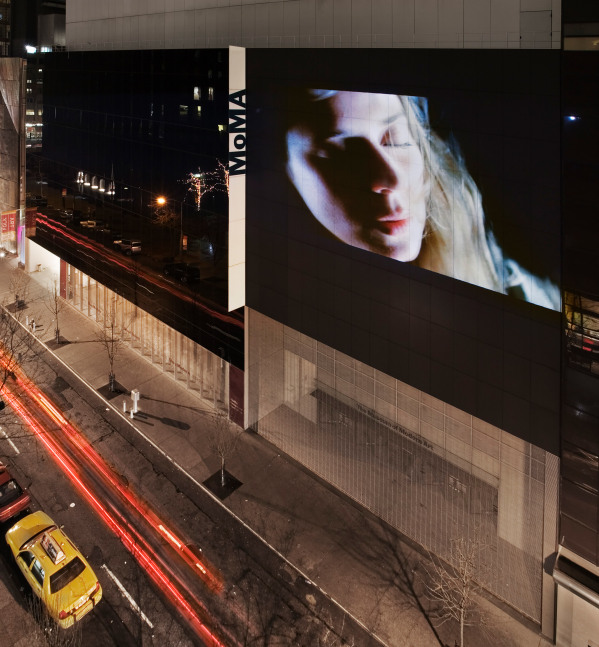 Installation view of living art installation by Doug Aitken