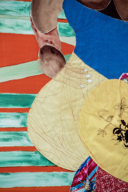 Installation view, Tschabalala Self, Loosie in the Park, Highline Billboard, New York, 2024