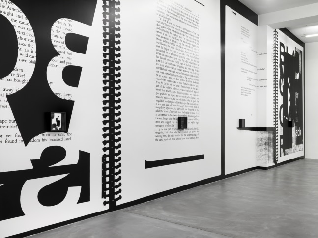 Installation view of Adam Pendleton wall-based works