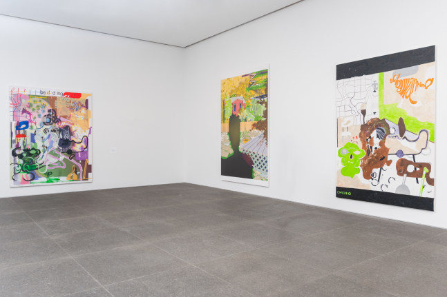Installation view of paintings by Michael Williams