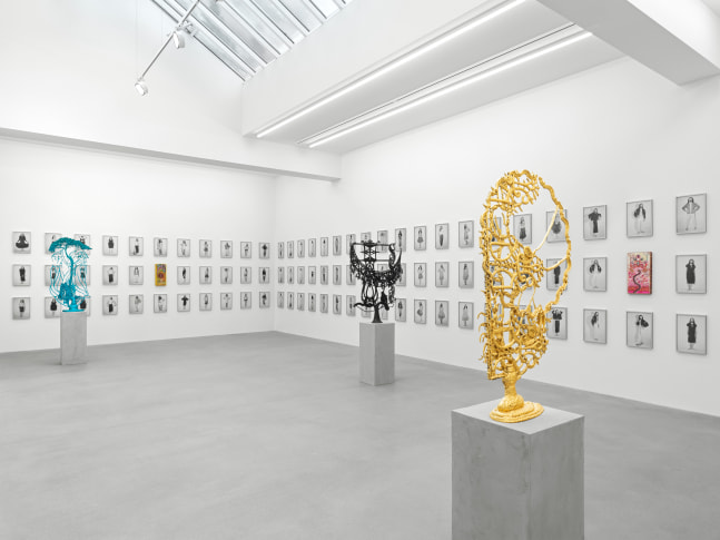 Installation view of works by Chuck Nanney and Joel Otterson