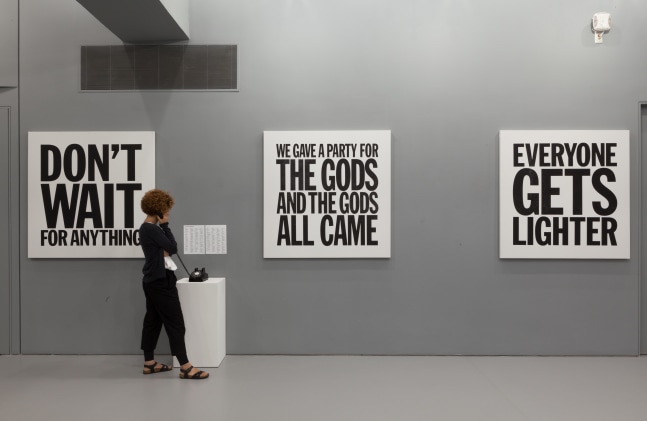 Installation view of works by John Giorno