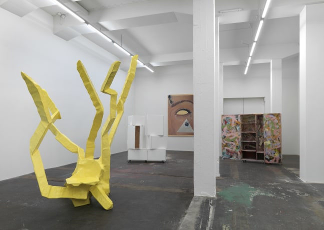 Installation view of Franz West sculptures exhibition