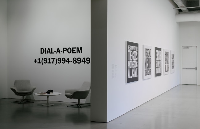 Installation view, John Giorno, No Nostalgia, Marciano Art Foundation, Los Angeles, 2025