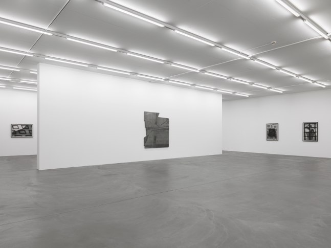 Installation view of Wyatt Kahn wall reliefs and photographs