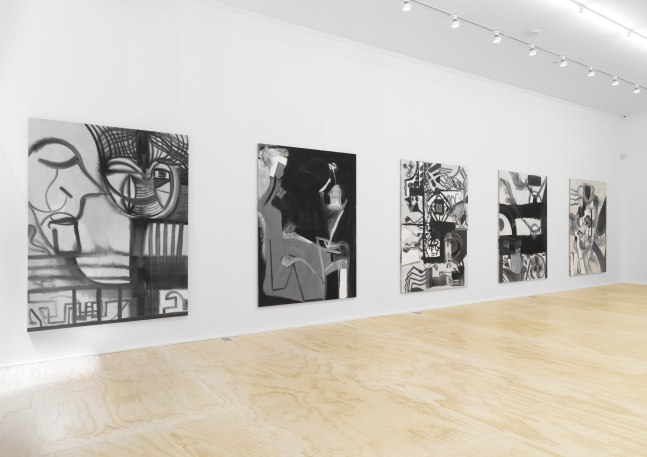 Installation view of Tobias Pils paintings exhibition