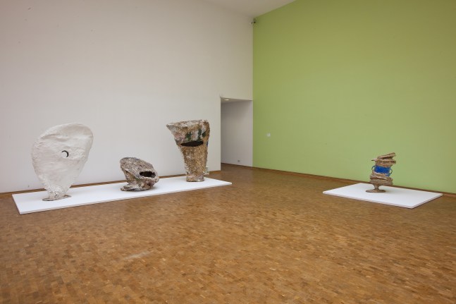 Installation view of works by Franz West