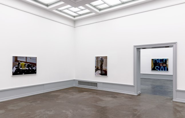 Installation view of photographies by Torbjørn Rødland