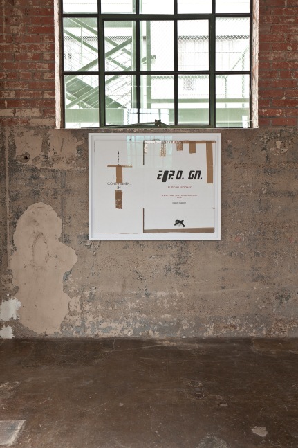 Installation view of sculptures by Matias Faldbakken