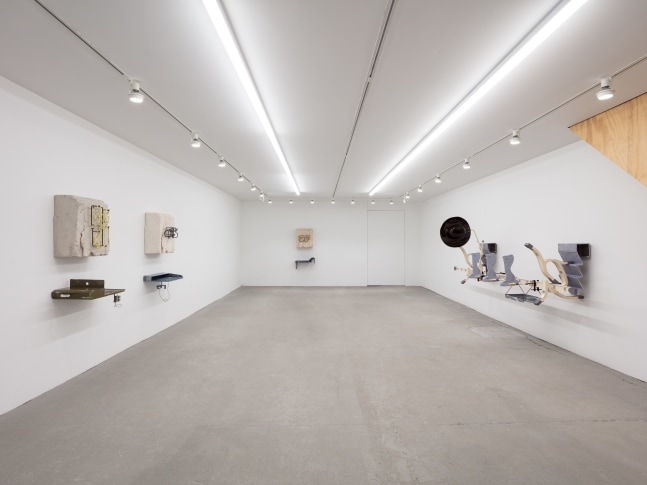 Installation view of sculptures by Magali Reus