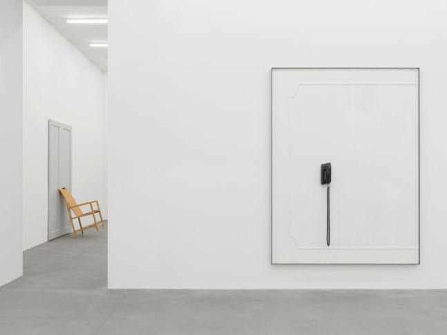 Installation view of Martin Boyce sculpture and drawing exhibition