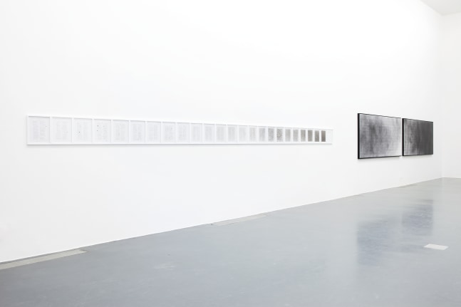 Installation view of paintings by Tim Rollins and K.O.S.