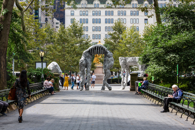 Installation view of sculptures by Jean-Marie Appriou