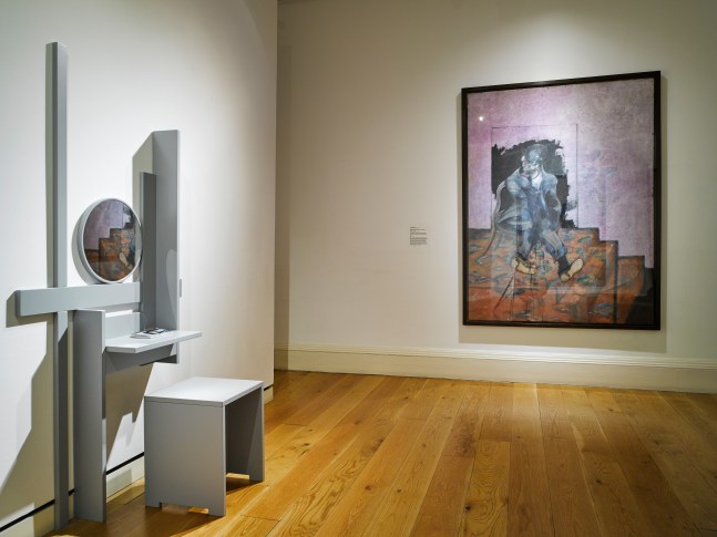 Installation view of sculptures by Liam Gillick