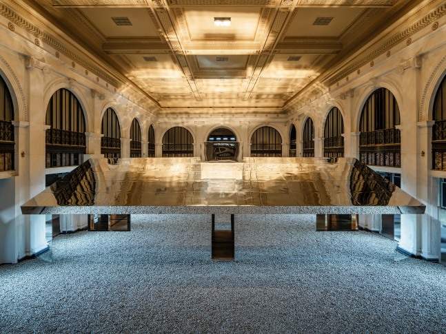 Installation view of living art installation by Doug Aitken