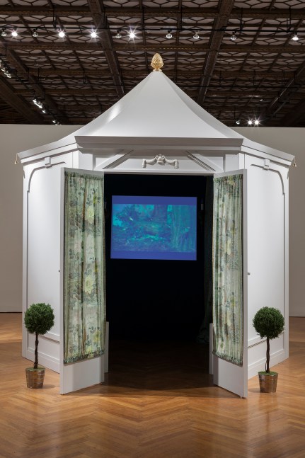 Installation view of works by Karen Kilimnik