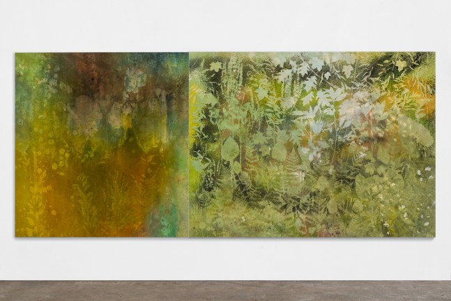 Sam Falls  Night Rain, Morning Mist (Poestenkill, N.Y., Spring) 2020  Pigment on canvas