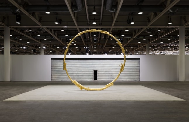 Installation view of sculpture by Ugo Rondinone