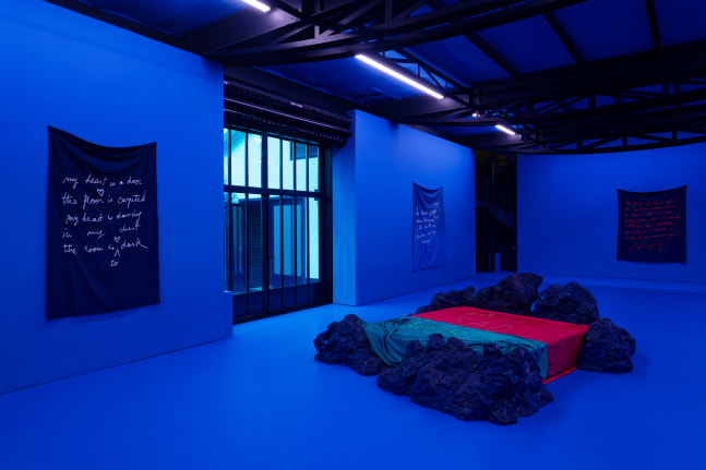 Installation view, Ugo Rondinone &amp;amp; Tarek Lakhrissi, who is afraid of red blue and yellow?, Reiffers Art Initiatives, Paris