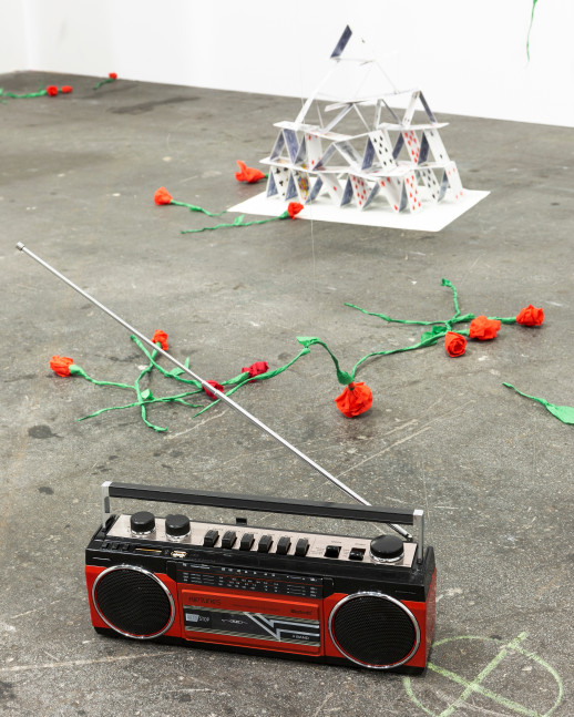 Installation view, Karen Kilimnik,&amp;nbsp;The Joker Episode of The Avengers, Art Basel Unlimited, Basel, 2024