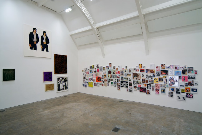 Installation view of works by Steven Shearer
