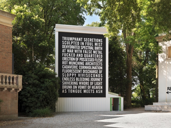 Installation view of work by Steven Shearer