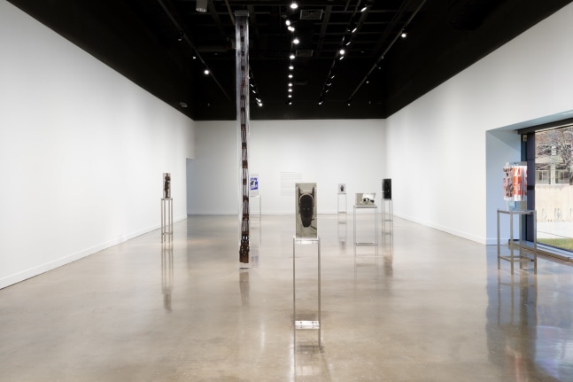 Installation view of sculptures by Matthew Angelo Harrison