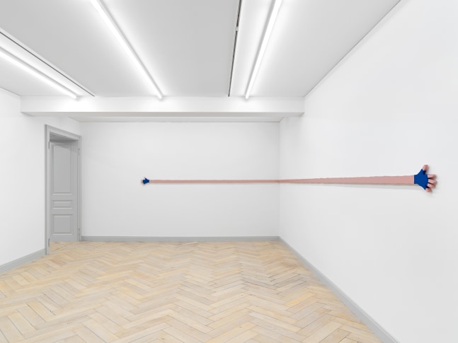 Installation view of Valentin Carron sculpture exhibition