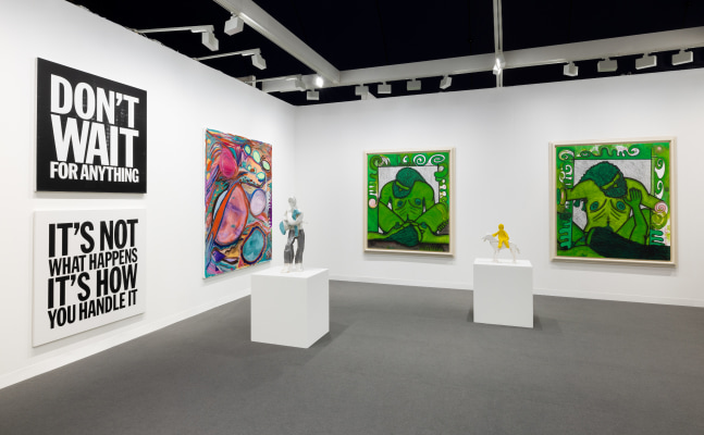 installation view of works by various artists